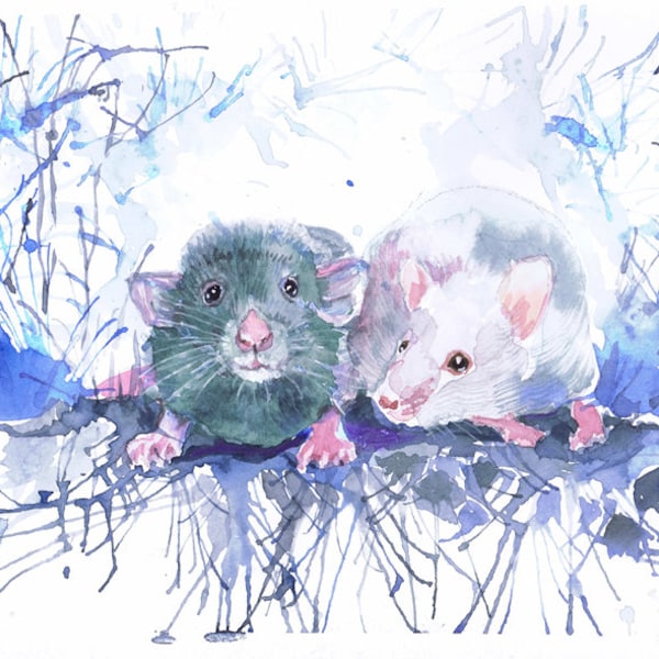 Rat Painting Etsy
