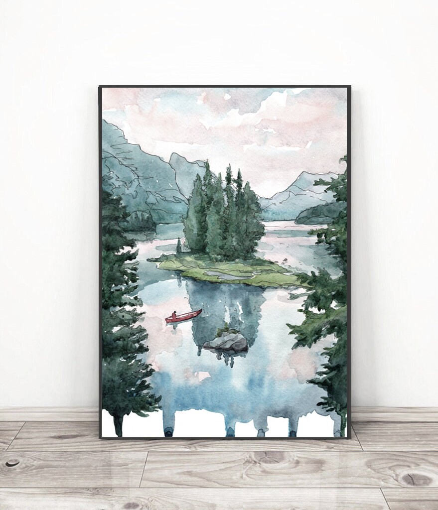 STANLEY PARK, CANADA Art Print, Nature Wall Art, Unique Watercolor Print  Original Artwork Landscape Painting Vogue Painting Cute Couple Gift 