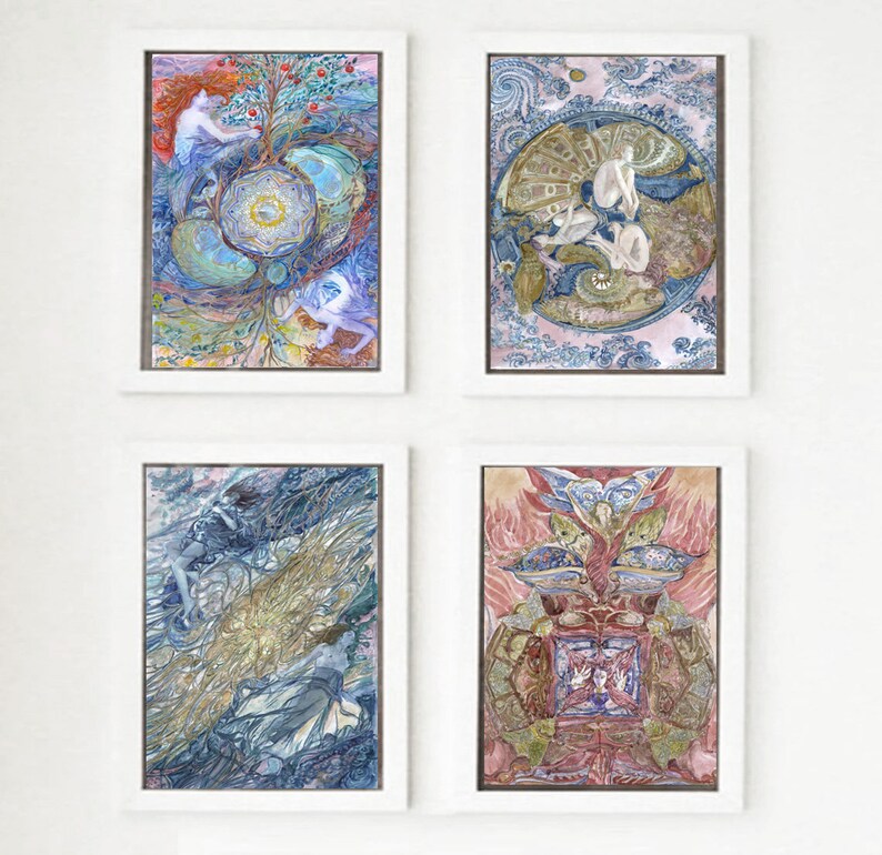 Tree of Life Art Print Earth Mother Fantasy Watercolor - Etsy