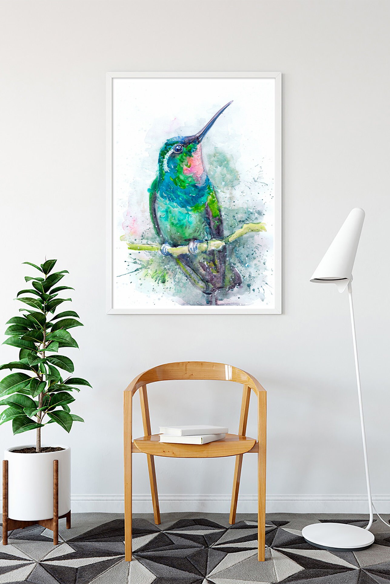 Hummingbird art print Watercolor humming bird Wall art | Etsy
