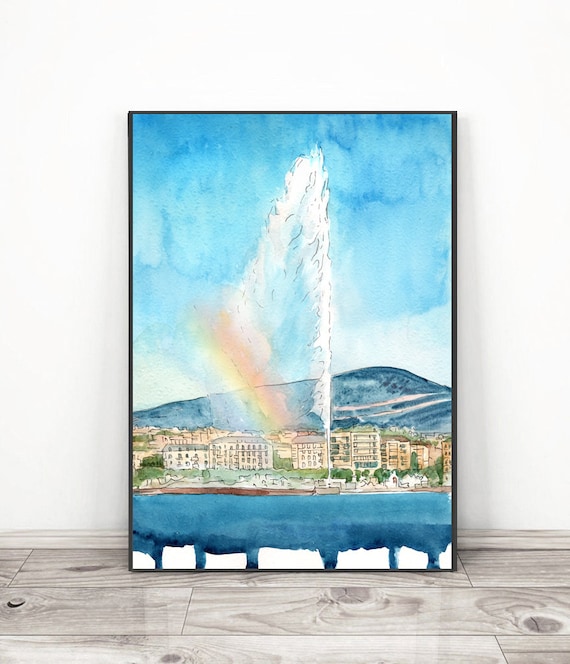 鉛筆画 スイス風景 A5サイズ 鉛筆画 スイス風景 A5サイズ 湖の風景画,スイスの風景画