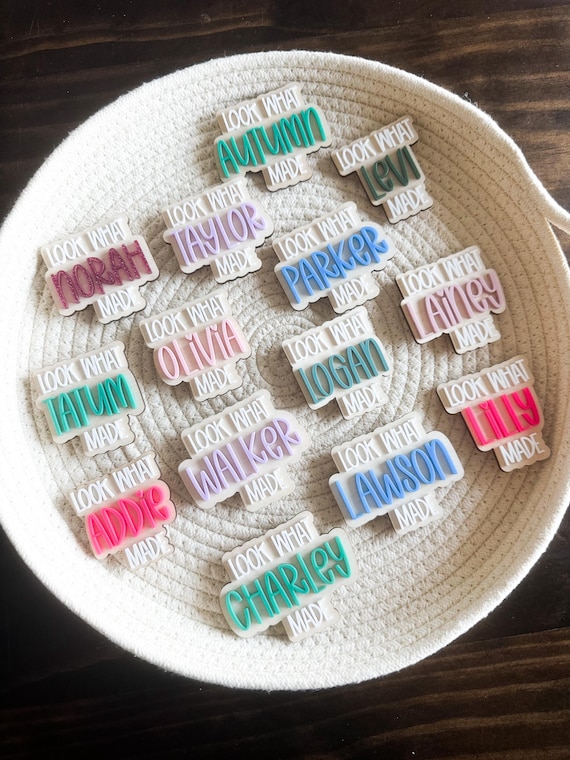 Look What I Made Magnet - Kids Name Fridge Magnet