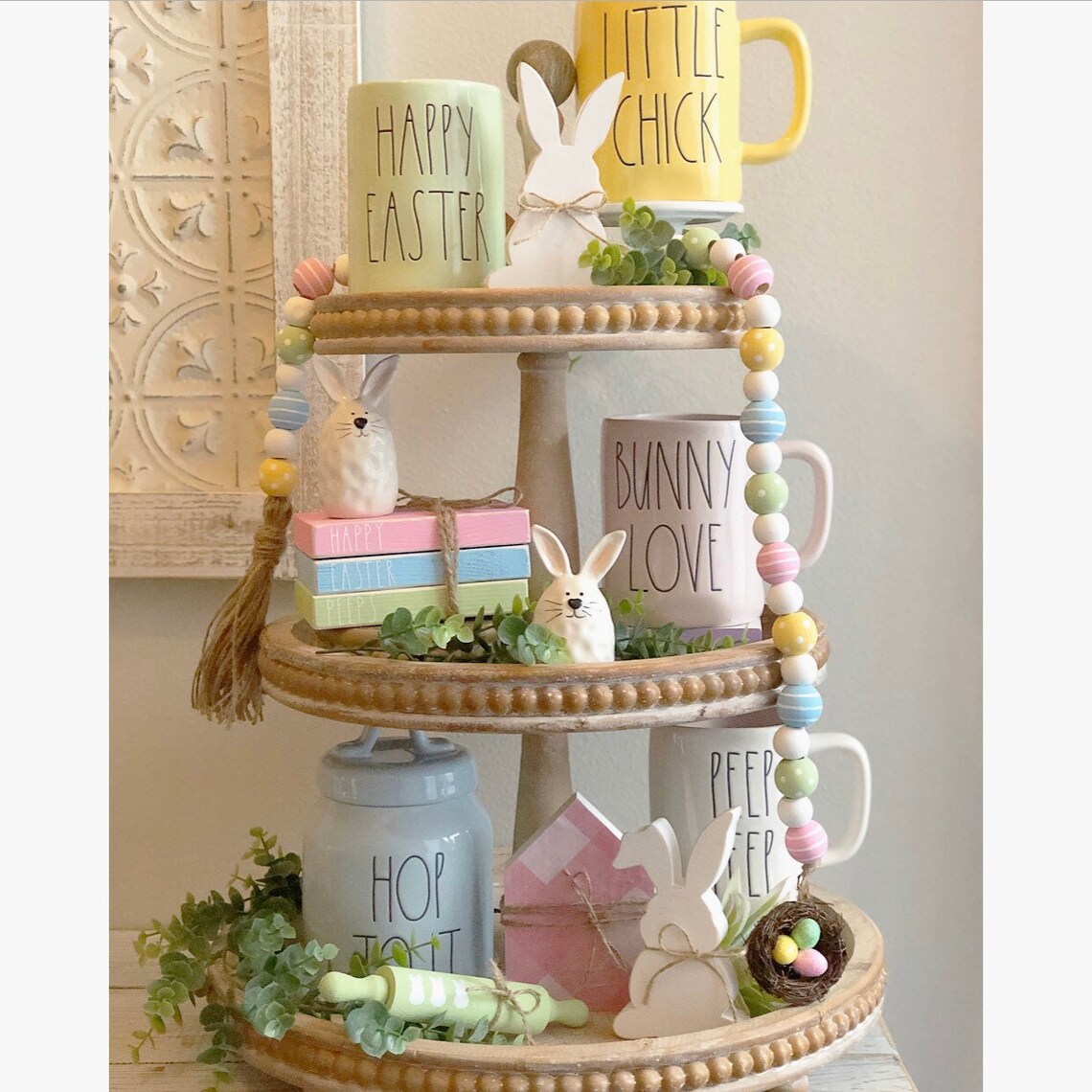 Wooden Easter Bead Garland Etsy