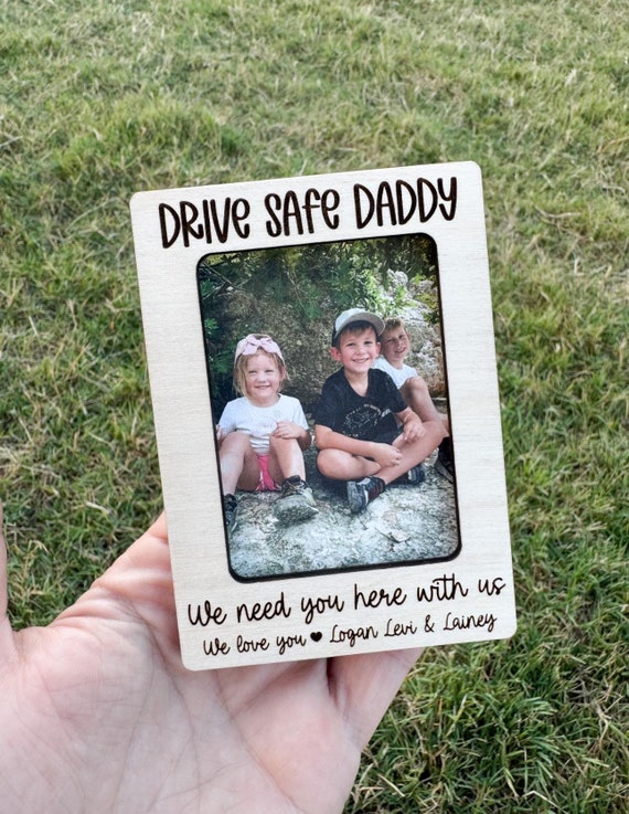 Drive Safe Daddy Visor Clip Photo Frame