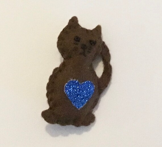 We Are Purrfect Together Greetings Card With 2 Felt Cat Brooches On