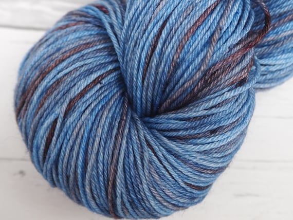 Little Smile - 'Dirty Denim' Fingering weight Merino and Silk Yarn