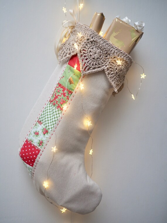 Handmade Christmas Stocking PDF Pattern - both UK & US crochet terminology