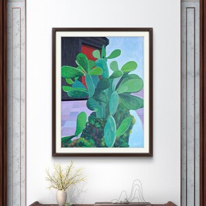 Kaktus Giclée Druck - Bunte Kunst Druck, Acrylmalerei, Bunte Wandkunst