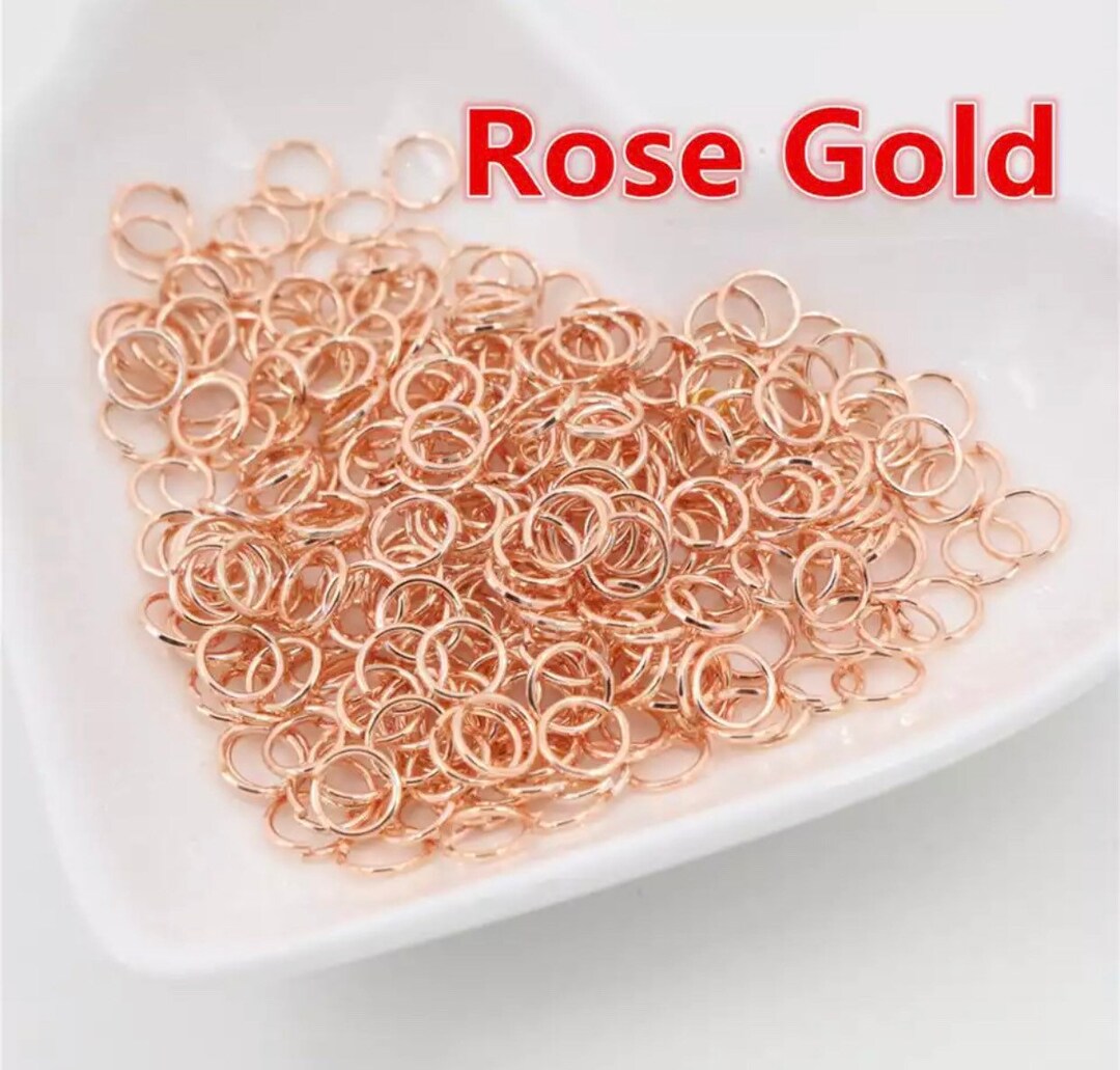 Rose Gold Jump Ring Rose Gold Color 50 Pairs 5mm 6mm 7mm Etsy