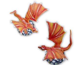 Bookish Dragon Wyrmling - Hand-Painted Dungeons & Dragons Miniature 32mm Scale