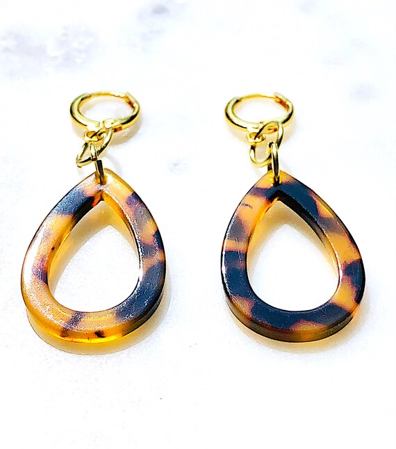 Sterling silver tortoise shell best sale earrings