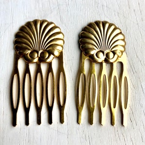 BEST SELLER Gold Shell Hair Comb Vintage Large Seashell Beach Modern Coastal Hair Accessories, Hair Clip, Pins, Wedding, Coastal, Bride