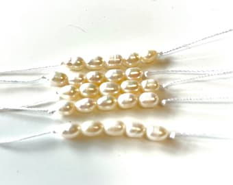 Freshwater Pearl Necklace: Sterling Silver Clasp, Silk Cord, Minimalist Choker