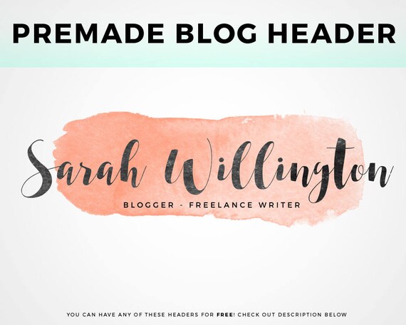 premade blog header pick