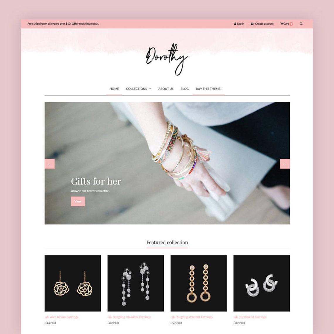Feminine Shopify Theme Dorothy Shop Theme E-commerce image 0