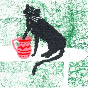 Paquet de quatre cartes de chat assorties.