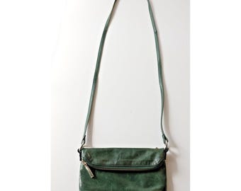 Hobo Green Crossbody Purse Leather