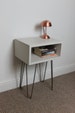 Handmade Bedside Table With Painted Finish And Hairpin Legs  - Side Table - Bedside Cabinet - Industrial  - Bedside Tables - Reclaimed Wood 
