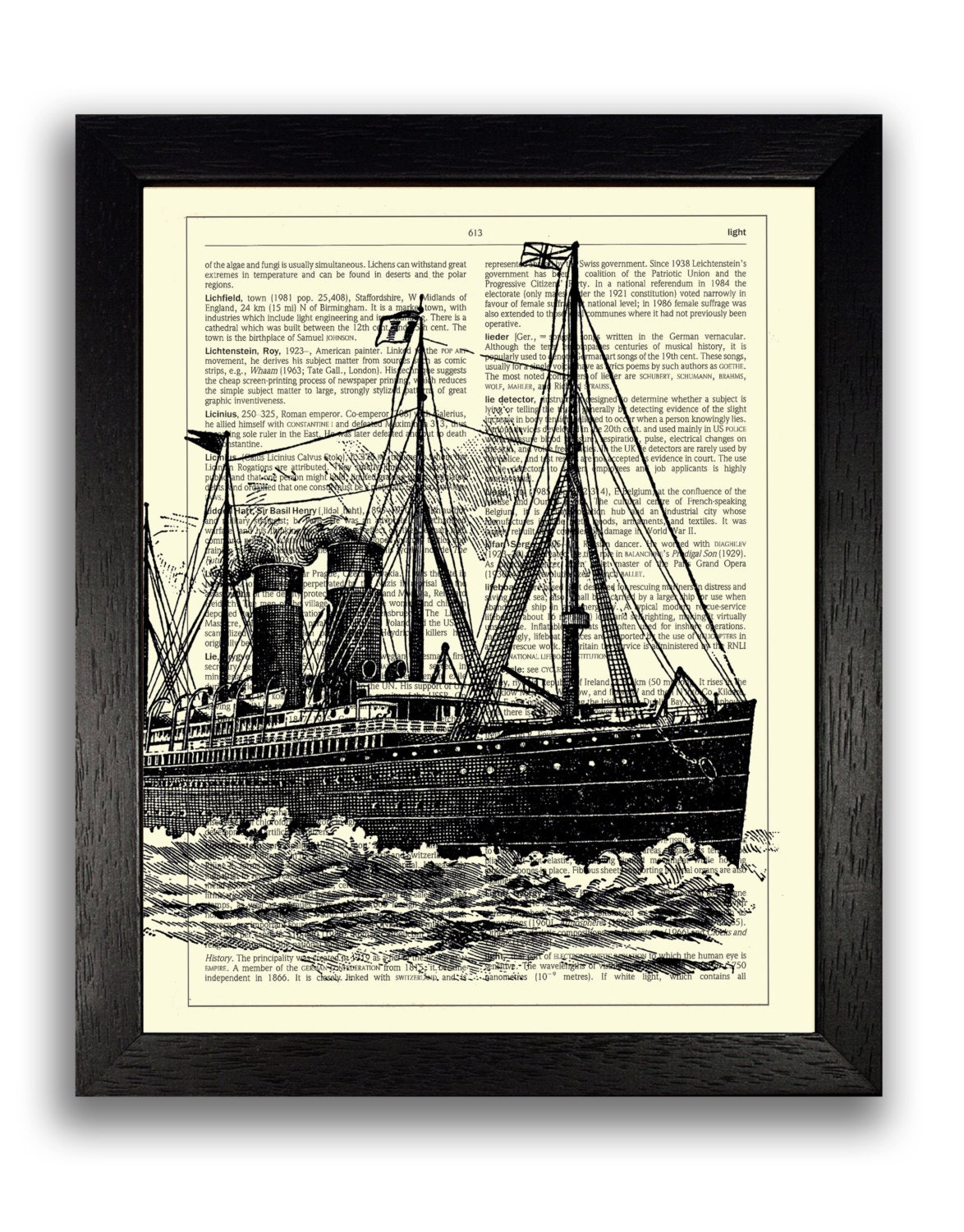  WALL  DECOR  Ocean Liner  Boat Sea Poster 8 x 10 Art  Print Etsy