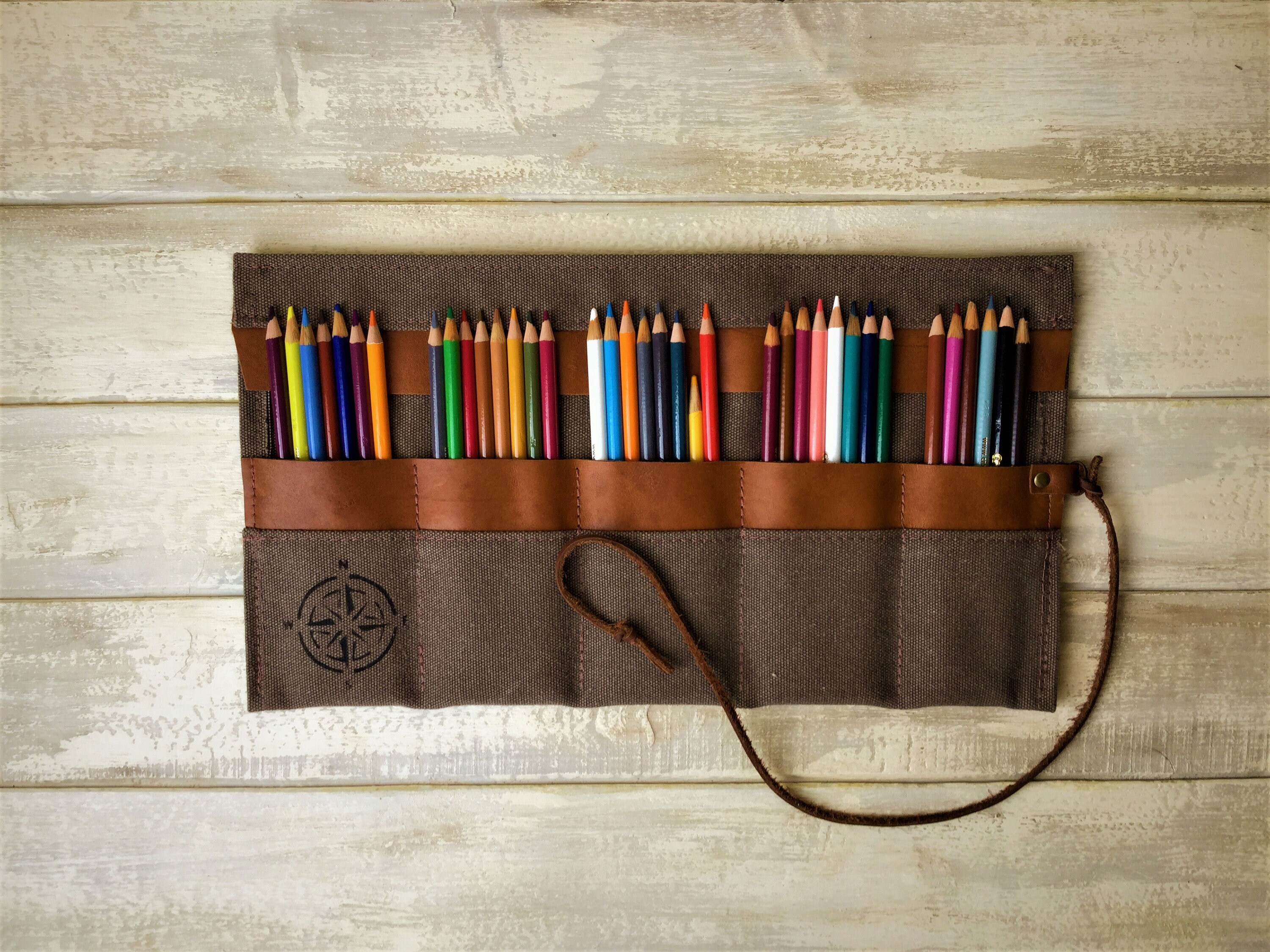Personalized Pencil Roll, Pen Roll, Pencil Roll Up Case, Pencil Roll