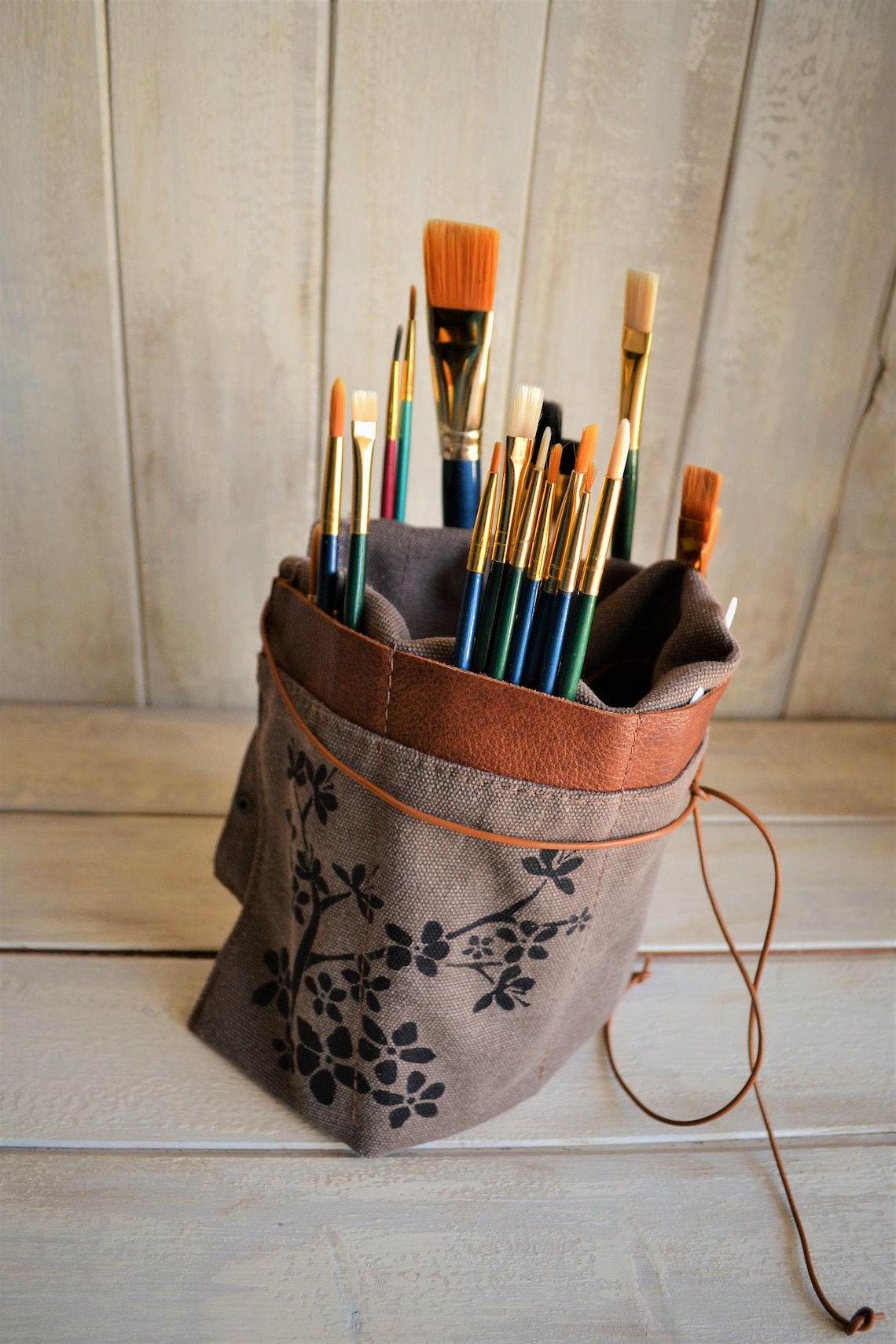 Paint Brush Roll Artist Roll Paint Brush Organizer Artist Etsy