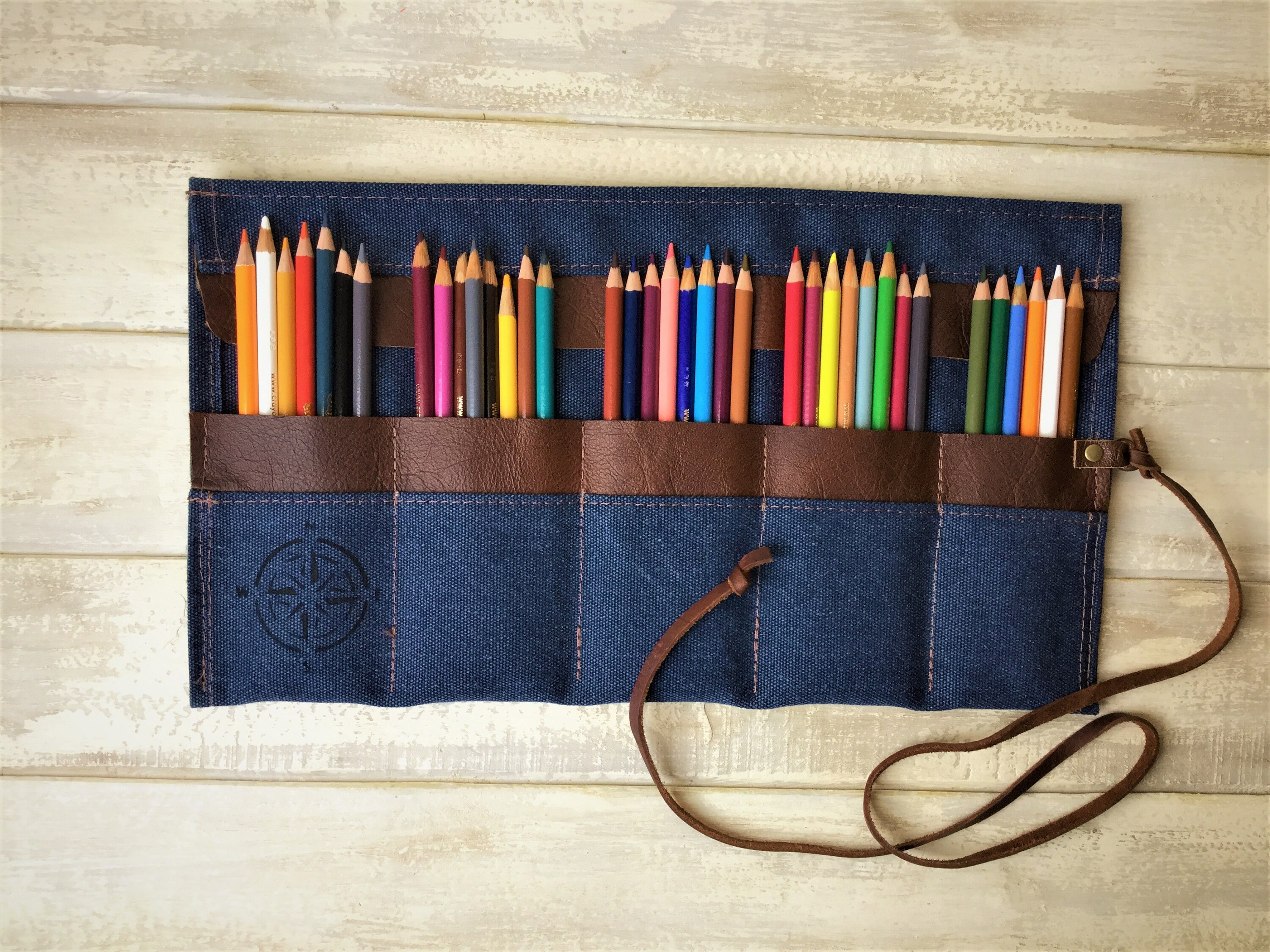 Personalized Pencil Roll, Pen Roll, Pencil Roll Up Case, Pencil Roll Canvas, Artist pouch