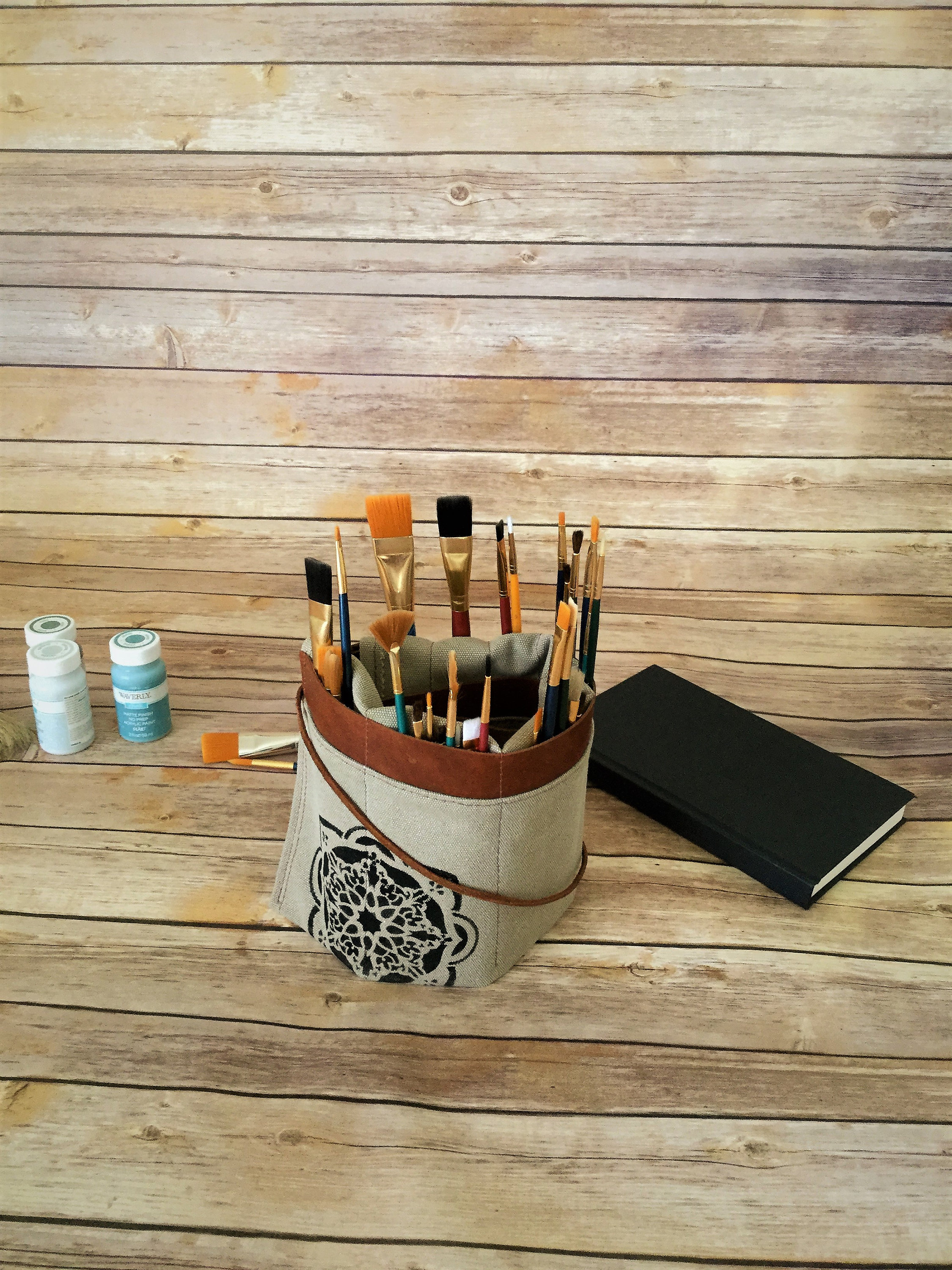 Paint Brush Roll, Artist Roll, Paint Brush Organizer, Artist pouch