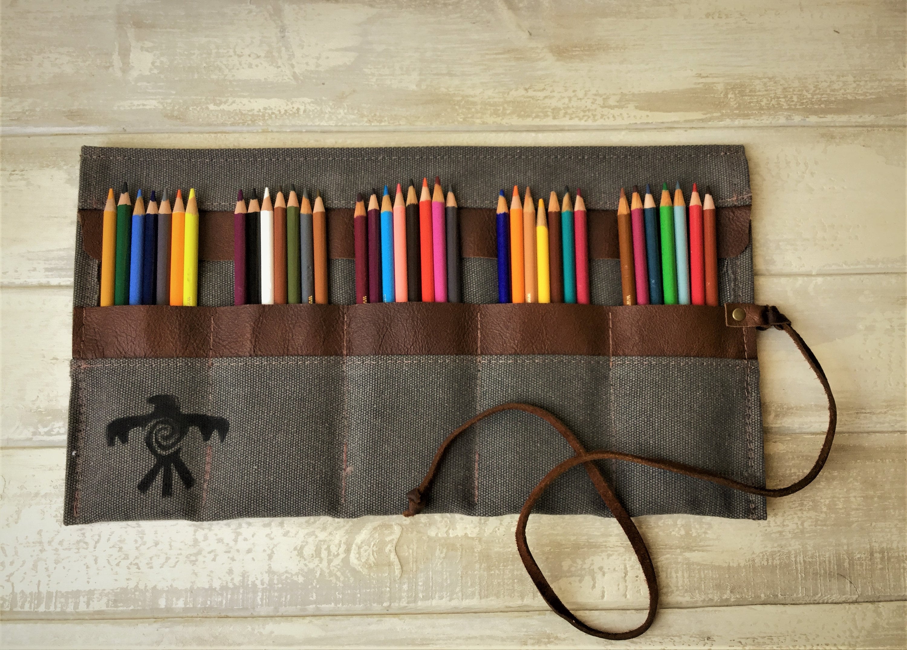 Pencil Roll, Pen Roll, Pencil Roll Up Case, Pencil Roll Canvas, Artist