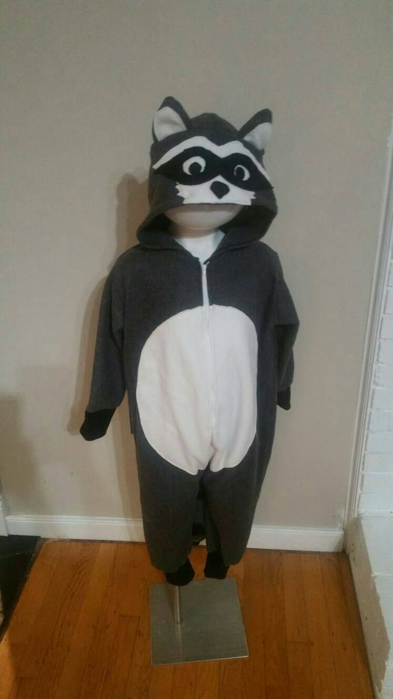 Raccoon Costume Sleeper Halloween Dress up Play Clothing Etsy