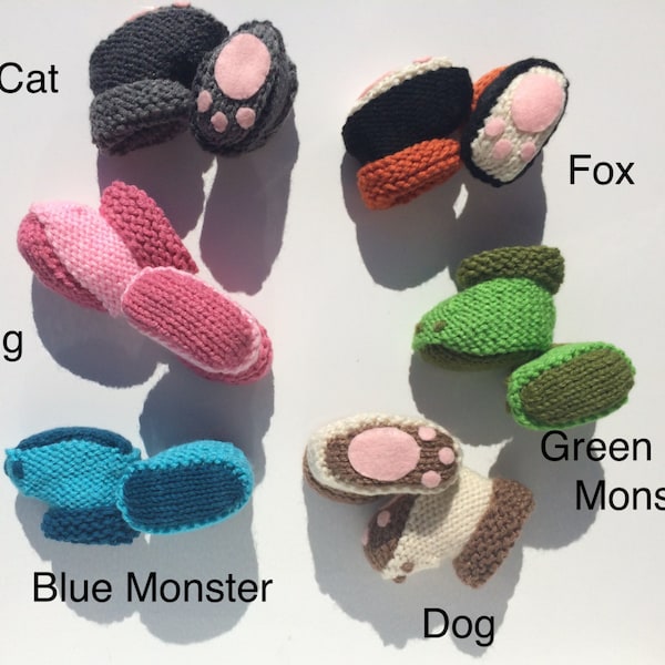 Knitted Baby Booties/Hat Set