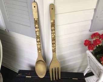Fork And Spoon Wall Decor Etsy