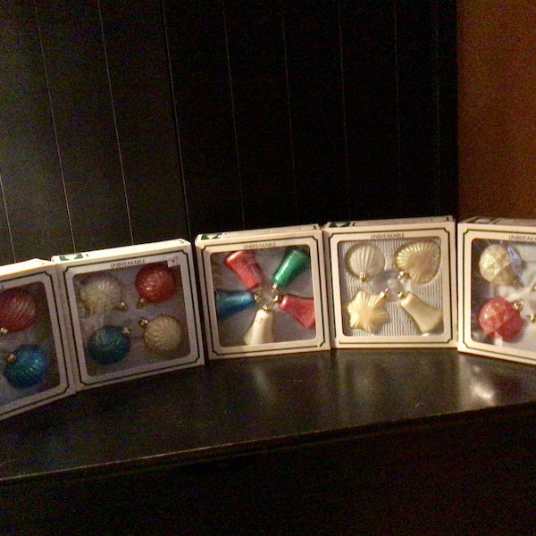 Orange unbreakable christmas ornaments