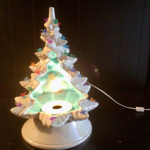 White Ceramic Christmas Tree Etsy
