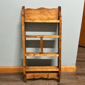 Vintage Ladder Cube Wall Spindle Shelf Decorative Figurine Decor