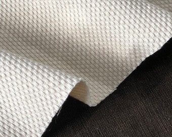 Ivory white Japanese Kendo Cotton Fabrics - Solid white Sofa Cloths - Particle Texture Thick Fabrics - Warm clothing jacket fabrics