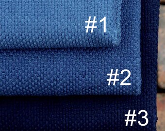 Indigo blue Shibori Japanese Kendo Cotton Fabrics - Natural plant dyes - Hand dyed Solid blue Sofa Cloths - Particle Texture Thick Fabrics