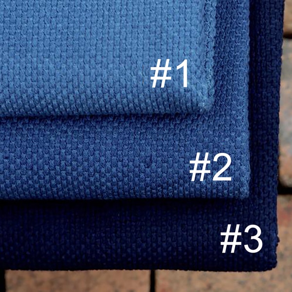 Indigo blue Shibori Japanese Kendo Cotton Fabrics - Natural plant dyes - Hand dyed Solid blue Sofa Cloths - Particle Texture Thick Fabrics