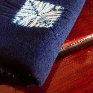 Shibori Indigo Tie dye Cotton Fabric/ Vintage Table runner/ Tea towel - Natural hand dyed/ Plant dyes - Clothing - China - Thealese