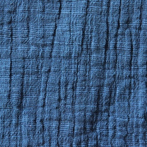 Shibori indigo Double layer Cotton Fabric Natural plant dyes Tie dyed Solid blue Soft Cloth Quilting Hand dyed Indigo blue Fabric image 3