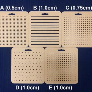 Acrylic Stencil for Sashiko DOT & LINE | 5 types - Japan Sashiko Stencil Quilting Stencil - Japanese Patchwork Sashiko Embroidery Pattern