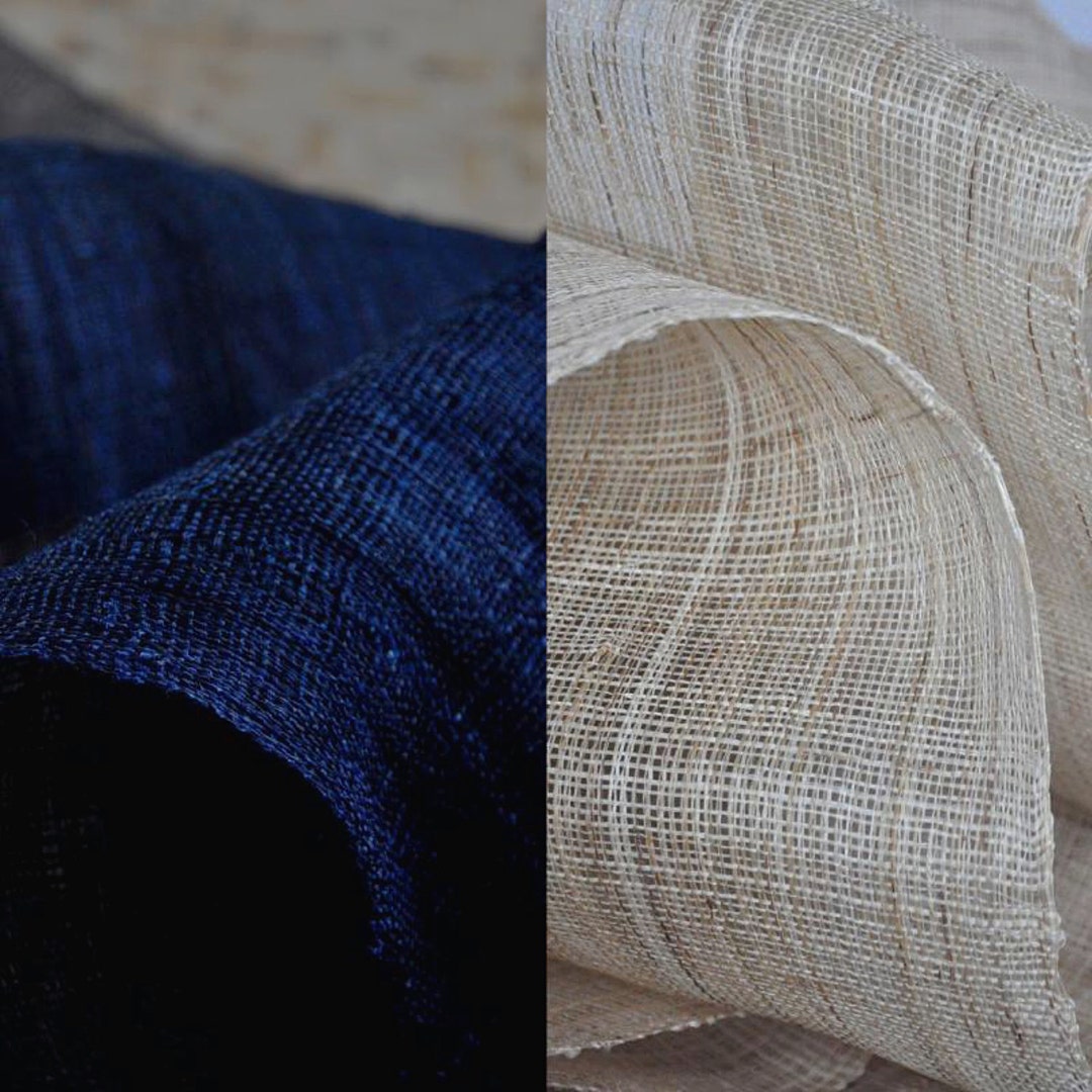 Handmade Ramie Dark Indigo Summer Fabric for Tea Banquet, Quilted Door