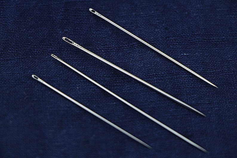 Shuangyan sashiko needles Set of 4 size 2/04/05/01 Chinese big stitch 60 pcs needles Embroidery/ Sewing/ Quilting Needles image 4