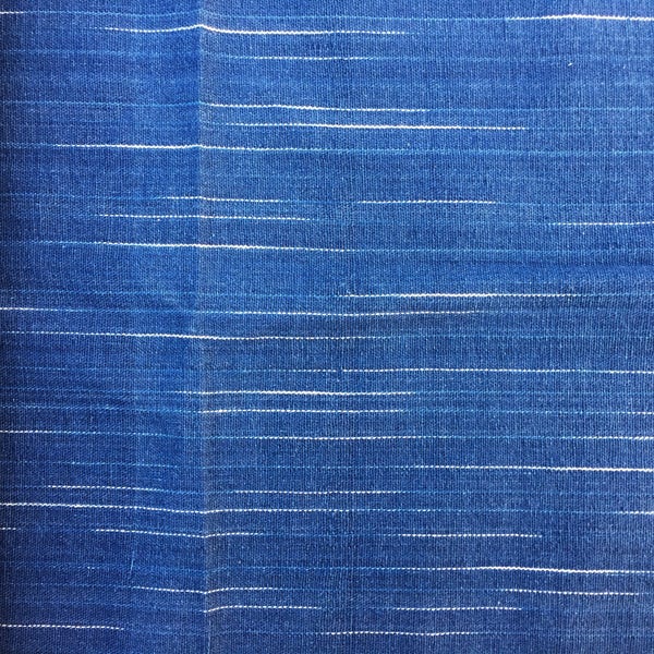 Tie dye Indigo Blue Hand Woven Cotton Fabric Over time - Vintage blue Tablecloth/ Tea towel - Homespun Natural hand dye/ Plant dyes/ Shibori