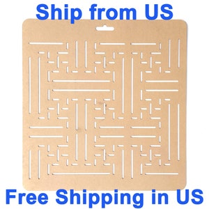 Sashiko Stencils by Acrylic | Sha - Sashiko Embroidery Pattern - Quilting Stencils Sha pattern Japanese Boro style