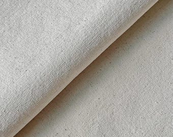 Authentic White handwoven Cotton, Cloth with Cottonseed hulls, White fabirc for Sashiko, Tie dyed, Cotton blend Hemp fabric, by the yard