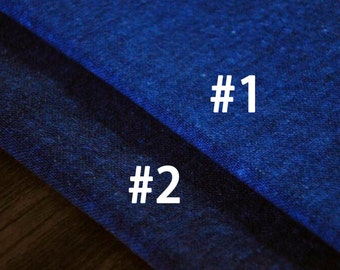 Indigo blue Sashiko Boro style fabric - Natural Plant dyes Dark Blue Embroidery cloth - Linen Cotton Blend clothing Supplies - Home Decorate