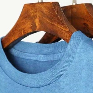 Indigo blue Unisex cotton T-shirt shibori tie dye natural color Tee Clean soft fashion Tops Summer unisex Tees Hand dyed/ plant dyes image 3