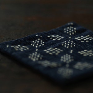 Shibori indigo Coasters - Vintage blue - Japanese boro style - Patchwork - Handwoven - Square Pad - Chinese tie dye - Sewing - Cotton fabric