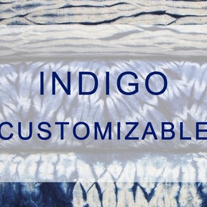 Indigo Customized - Fabric Supplies - Vintage Scarves - Blue Customized - Hand dyed/ Natural plant dyes - Tie dyed/ Shibori dyed