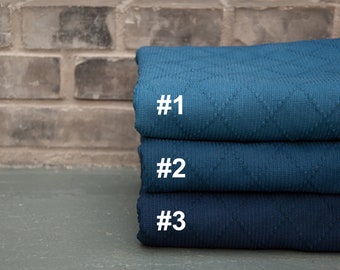 Shibori Indigo blue Japanese Kendo Cotton Fabric | Diamond - Natural plant dyes - Hand dyed blue Sofa Cloths - Particle Texture Thick Fabric